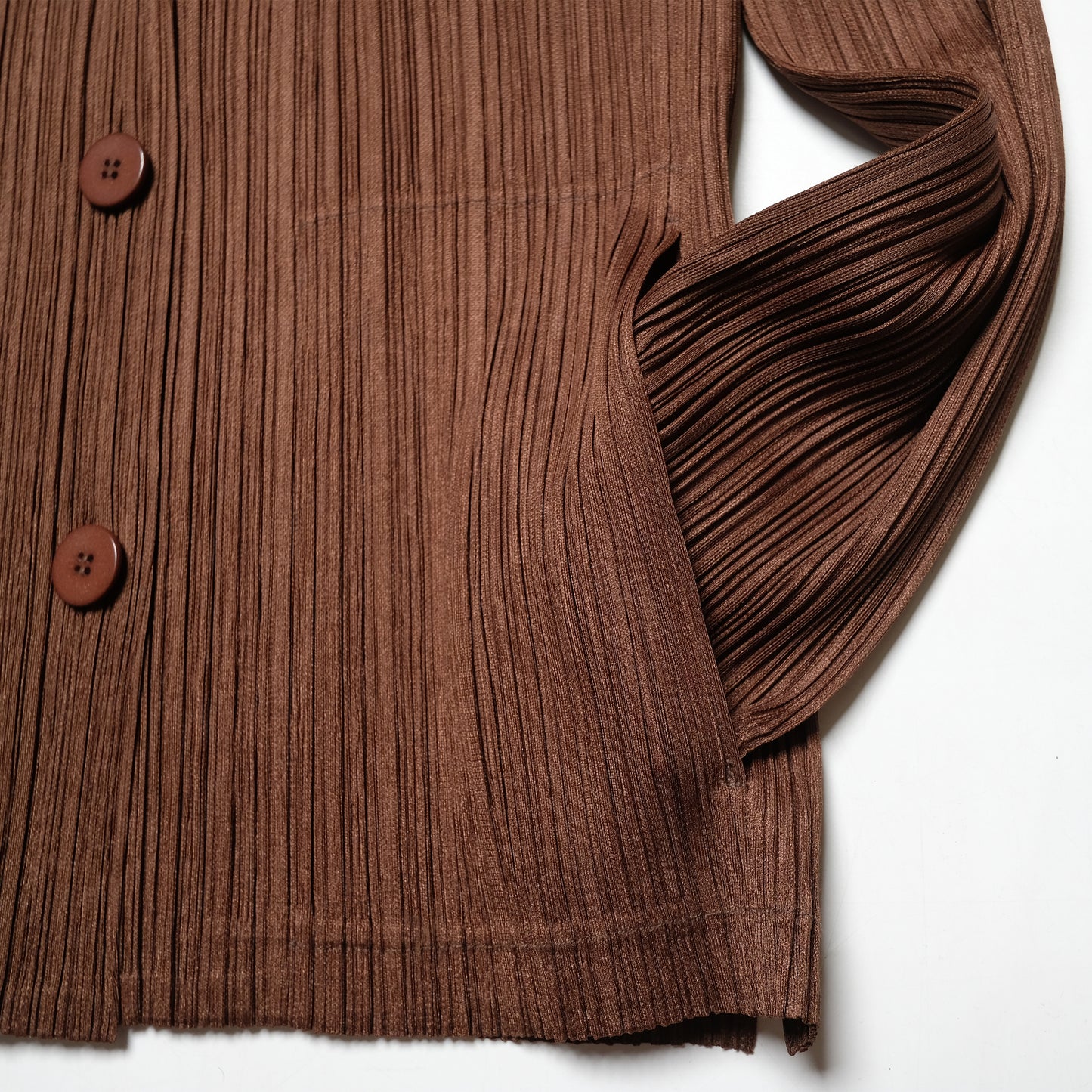 Issey Miyake Pleats Please Brown Skirt Set