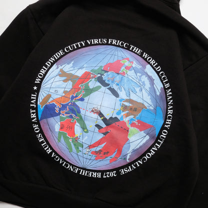 coogidowntothesex - World Wide Cutty Virus Zip Hoodie - Black