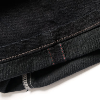 108WAREHOUSE - Baggy Selvedge Denim - Over Dyed Black
