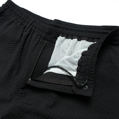 108WAREHOUSE - Seersucker Utility Shorts - Black