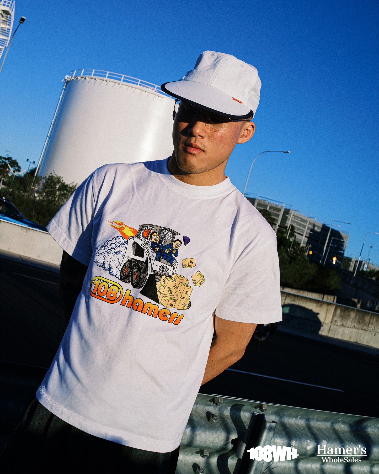 108WAREHOUSE x Hamers Wholesale Bobcat T-Shirt - White