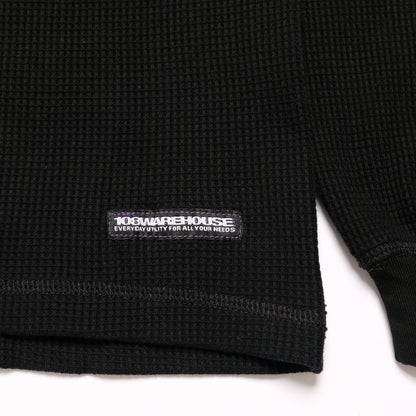 108WAREHOUSE - Waffle Knit Long Sleeve - Black