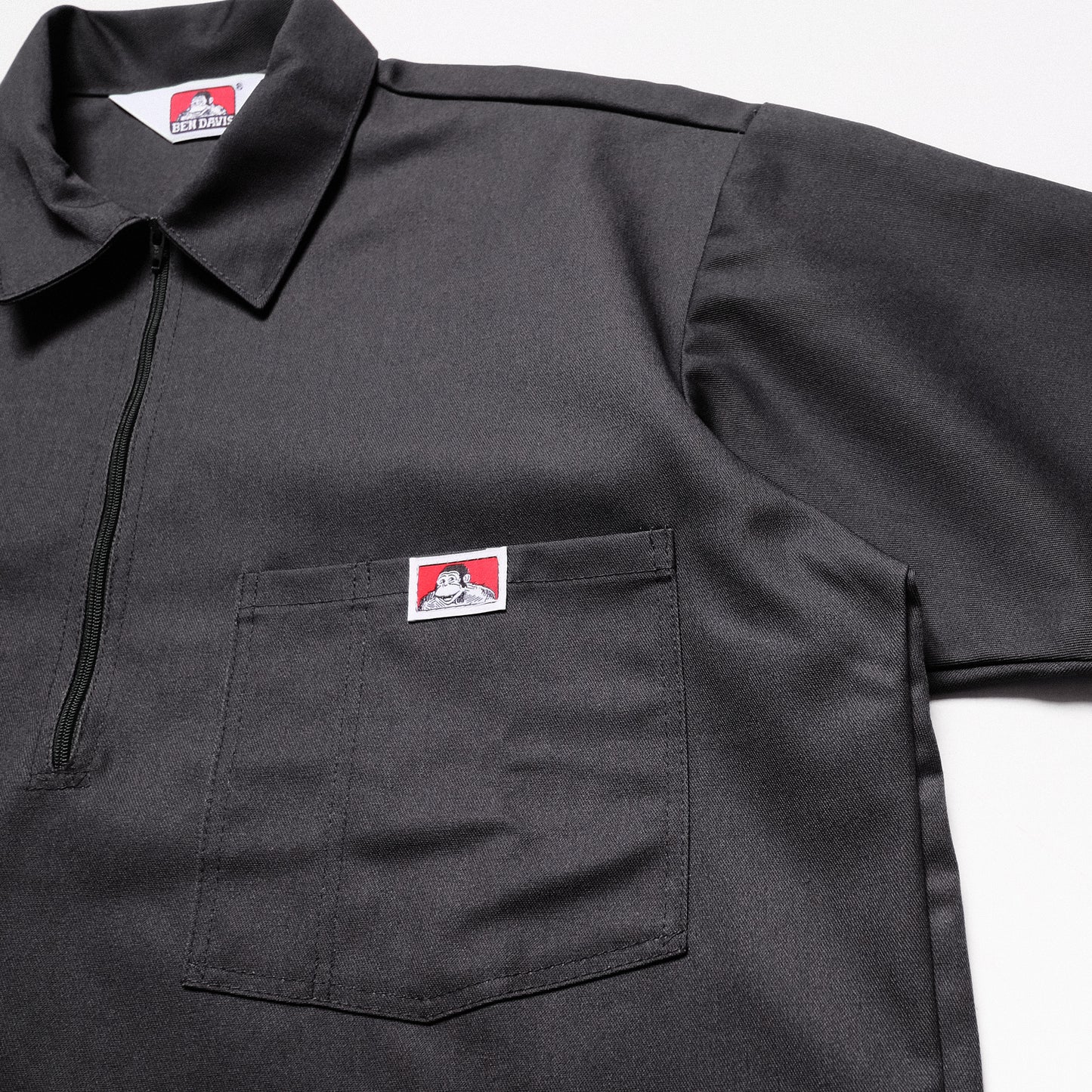 Ben Davis - Short Sleeve Half Zip Solid (Charcoal)
