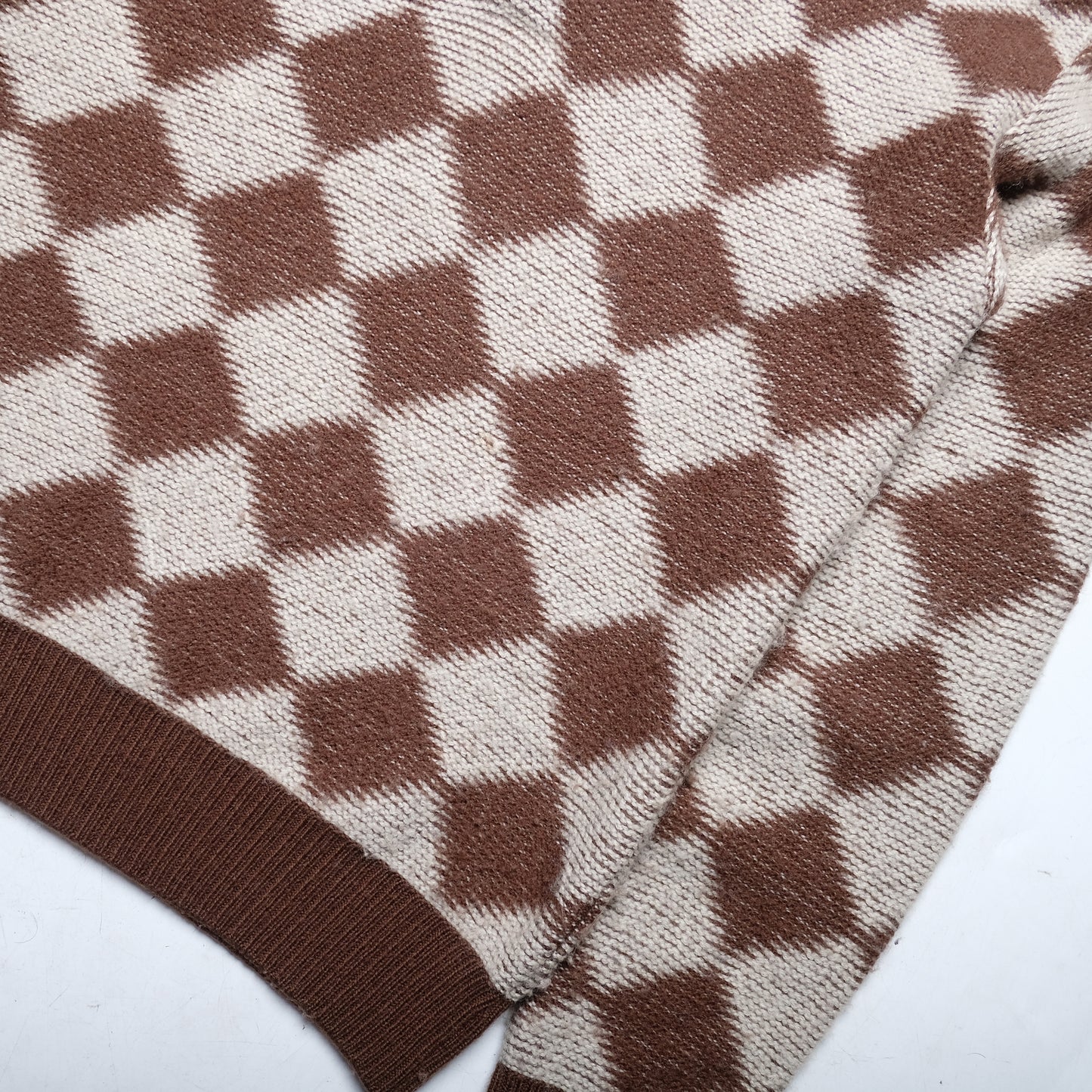 Needles Brown Checkered Knit - 20AW