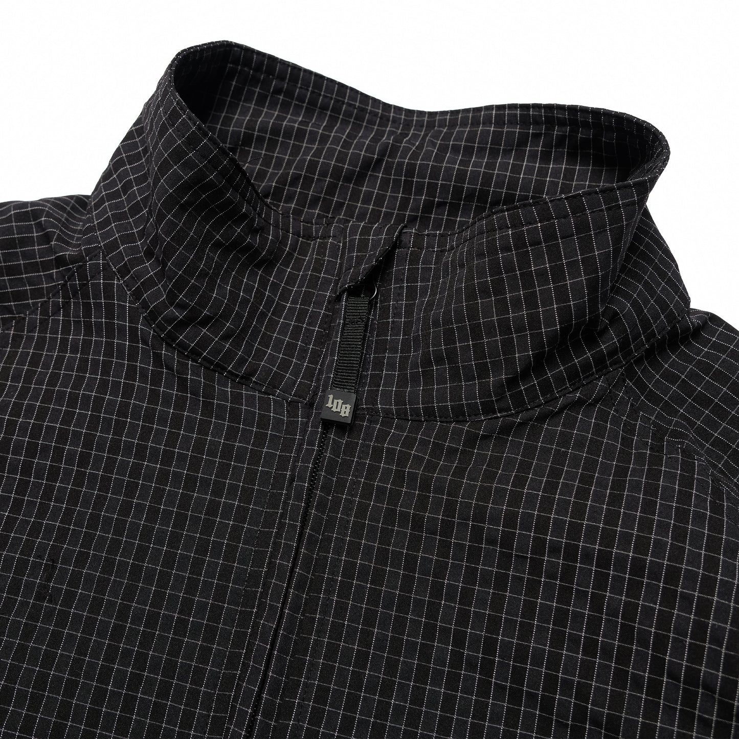 108WAREHOUSE - Zip Plaid Jacket - Black/Blue Checkered