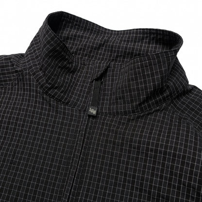 108WAREHOUSE - Zip Plaid Jacket - Black/Blue Checkered