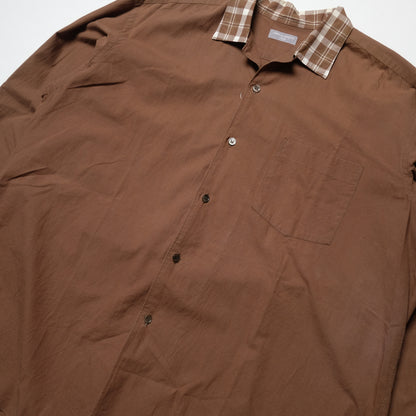 CDG Homme Brown Contrast Collar Shirt - 90s