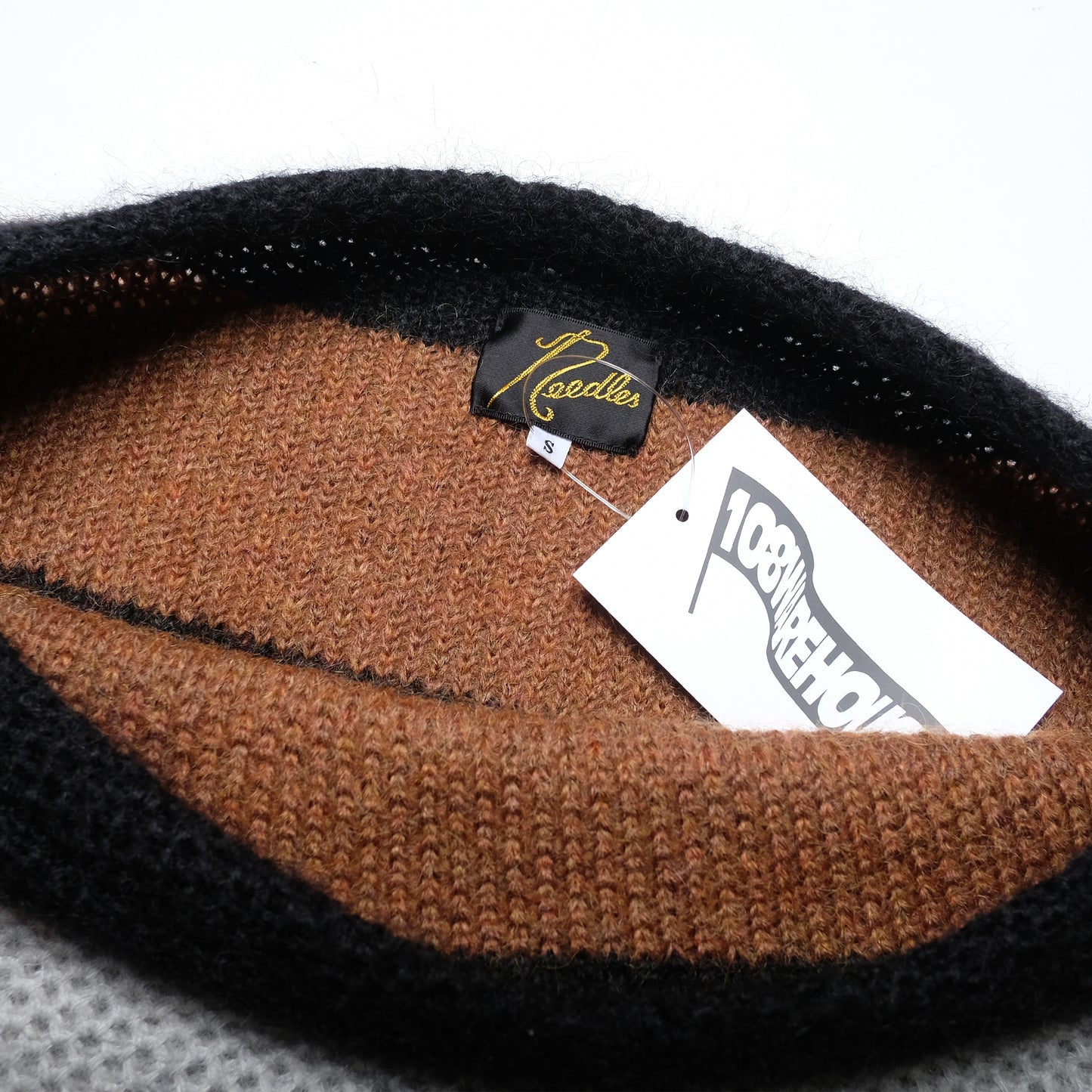 Needles Orange/White Knit