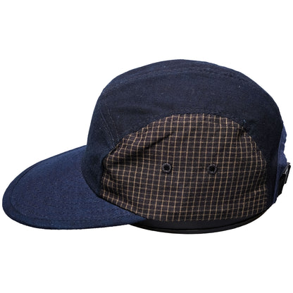 108WAREHOUSE x Troy O'Shea - Shoebill Cap (Regular Visor) - 2 Tone Indigo / Plaid