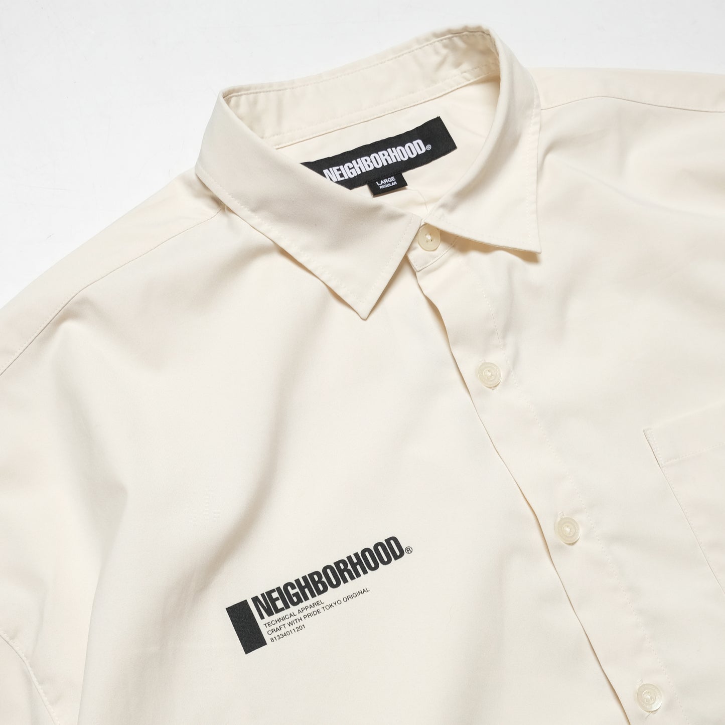 Neighborhood White Button up Shortsleeve