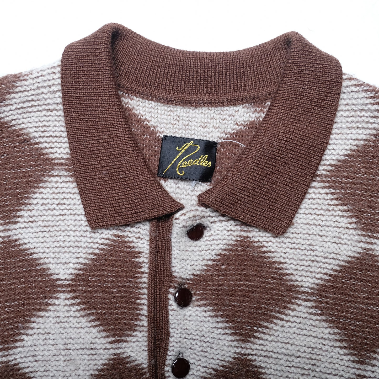 Needles Brown Checkered Knit - 20AW