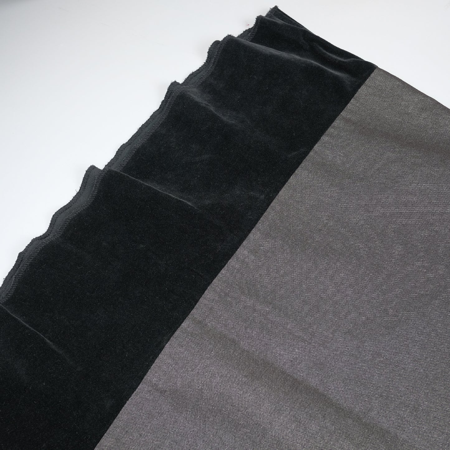 CDG Tricot Black Denim Contrasted Hem Skirt