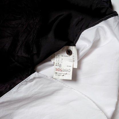 CDG Robe De Chambre Black Body Contrasted White Shirt