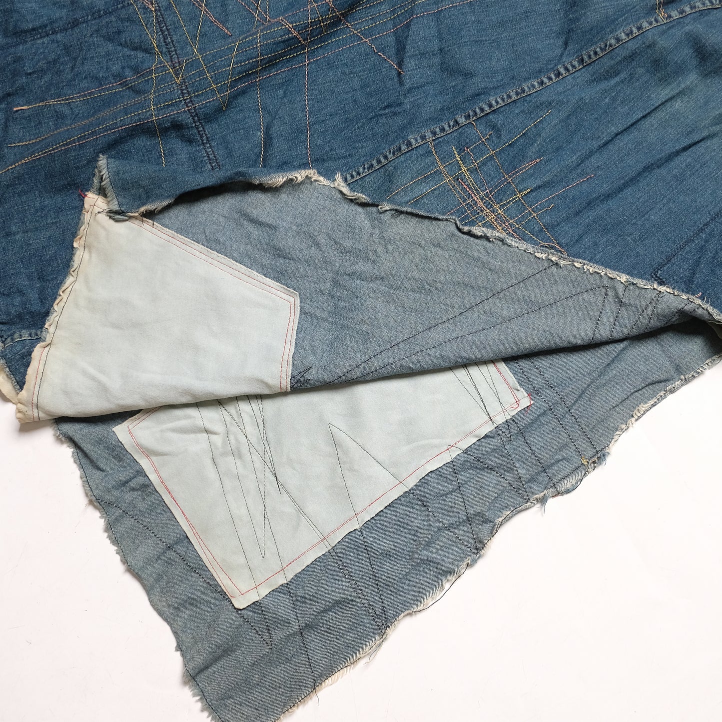 Hysteric Glamour Pleated/ Embroided Denim Skirt