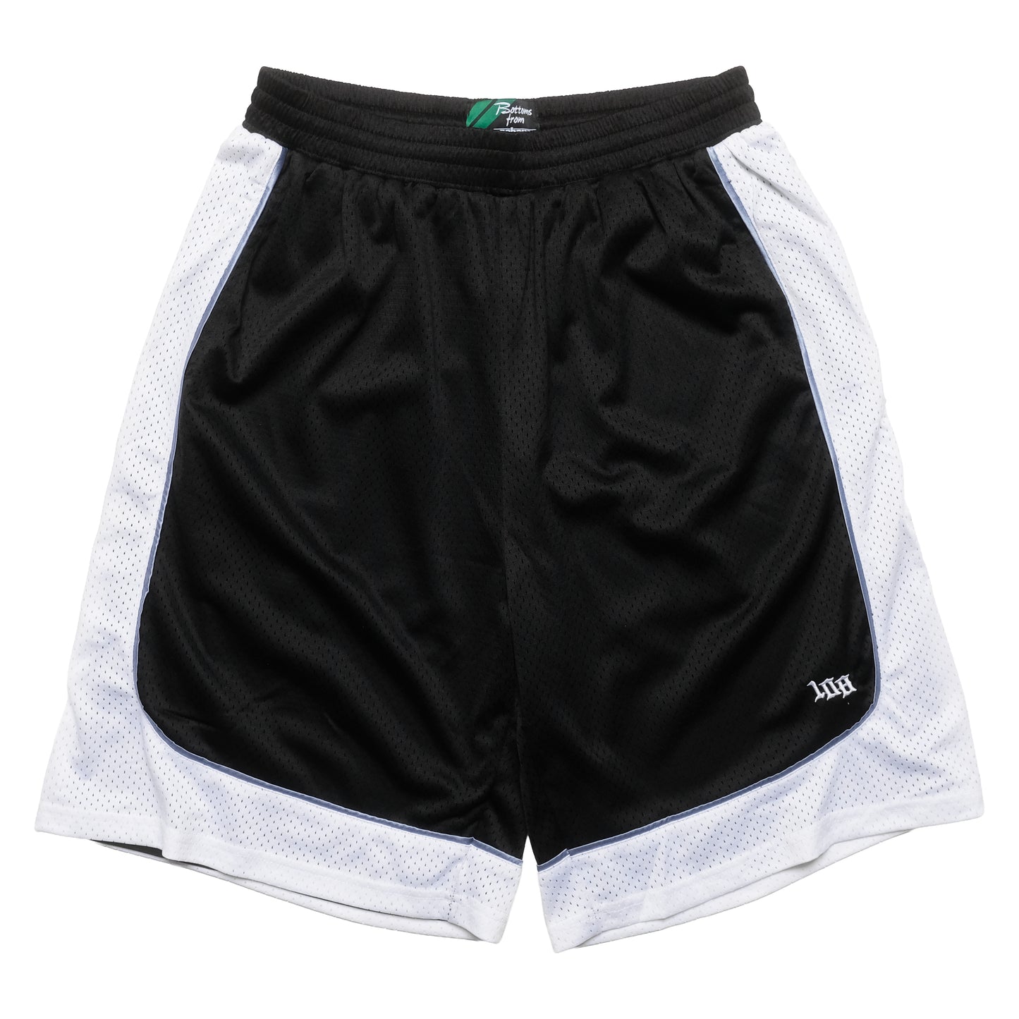 108WAREHOUSE - Two Panel Mesh Shorts - Black / White