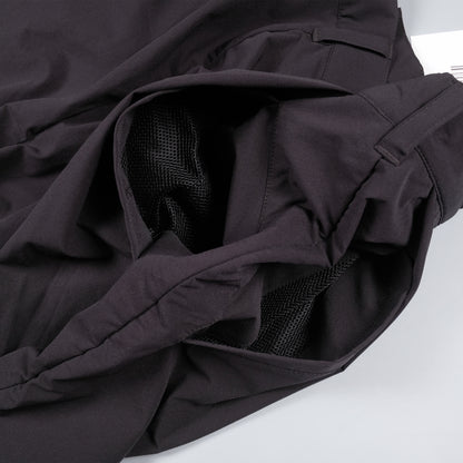 Comfy Outdoor Garment Black Pleated Shorts