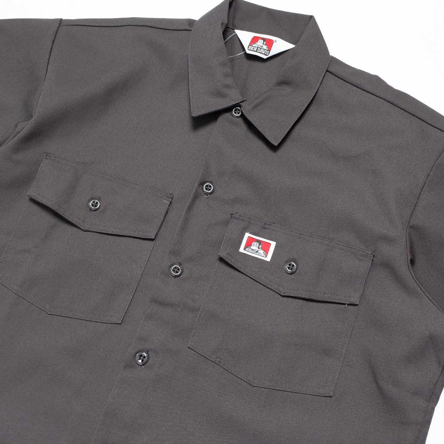 Ben Davis - Button Up Solid Short Sleeve (Charcoal)