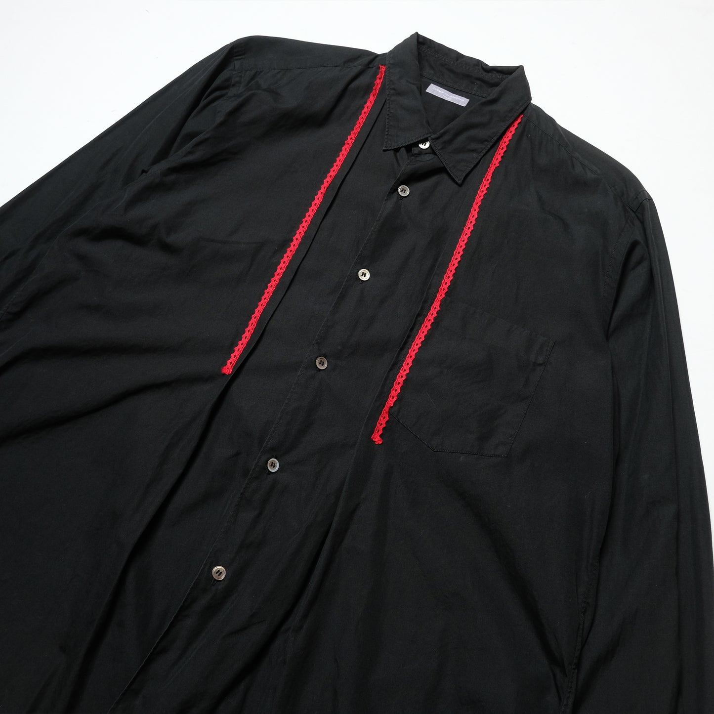 CDG Homme Red Embroidered Rope / Black Shirt - 90s