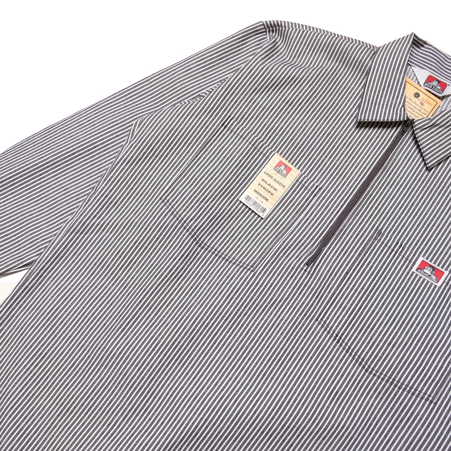 Ben Davis - LS Half Zip Stripe (Black)