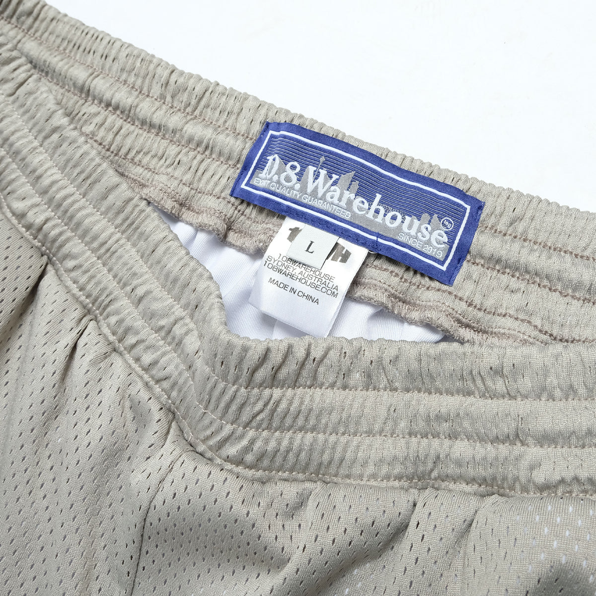 108WAREHOUSE - Oval Logo Mesh Shorts - Grey
