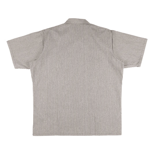 Ben Davis - Short Sleeve Half Zip Stripe (Brown)