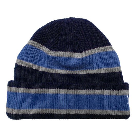 108WAREHOUSE - 2 Stripe Beanie - Navy/Blue