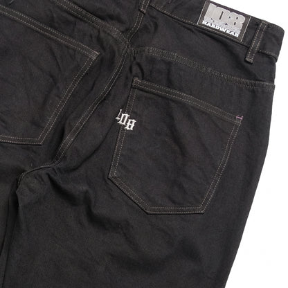 108WAREHOUSE - Baggy Selvedge Denim - Over Dyed Black