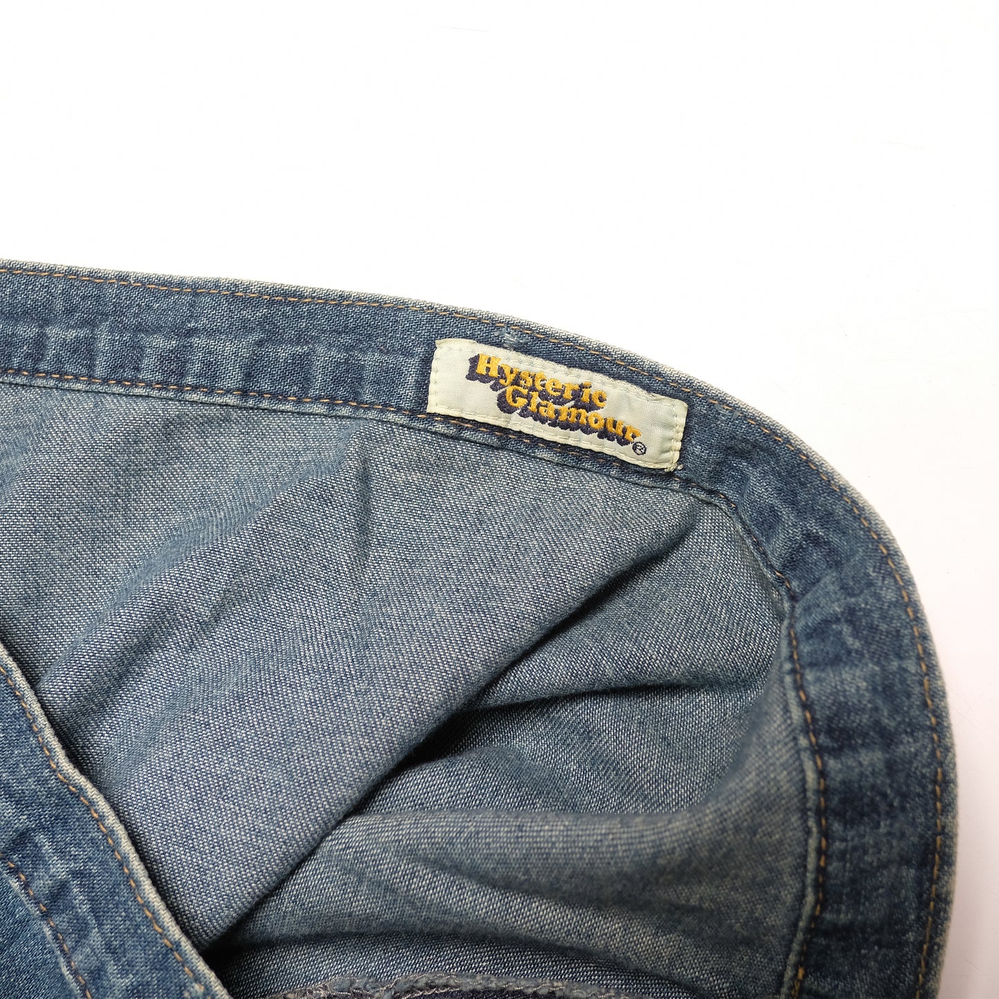 Hysteric Glamour Pleated/ Embroided Denim Skirt