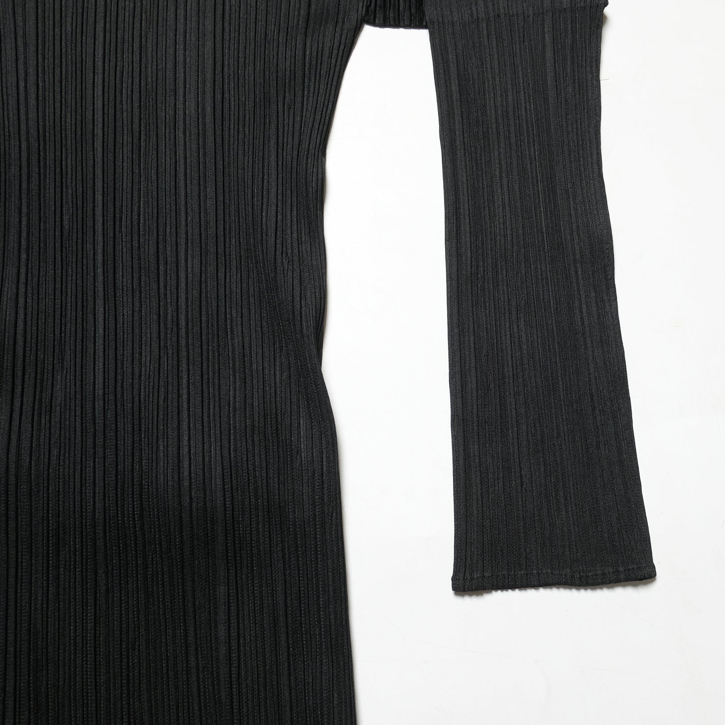 Issey Miyake Black Pleated Cardigan