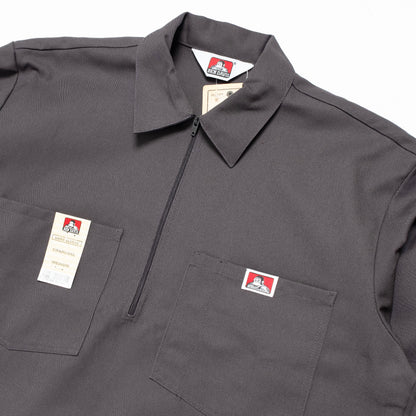 Ben Davis - Solid LS Half Zip (Charcoal)