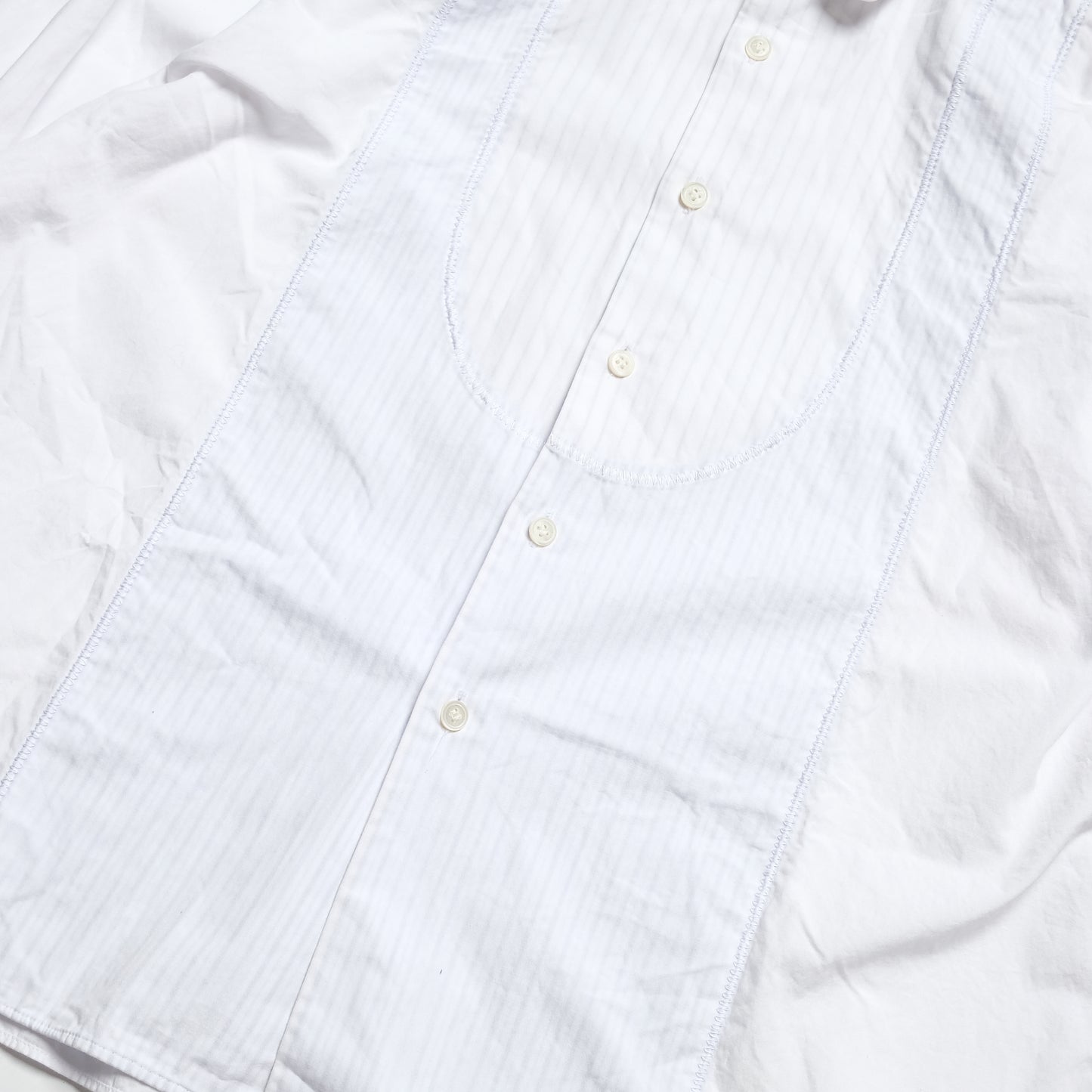 CDG Tricot Contrasted Inside Stripped Patterned Shirt