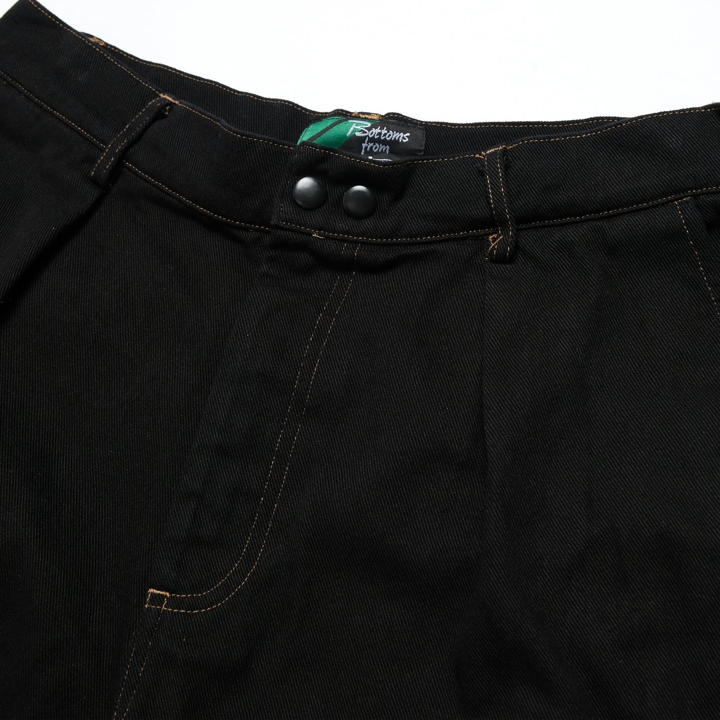 108WAREHOUSE - Big Twill Shorts - Black Over-dyed