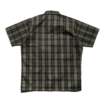 Ben Davis - Short Sleeve Half Zip Plaid (Olive)