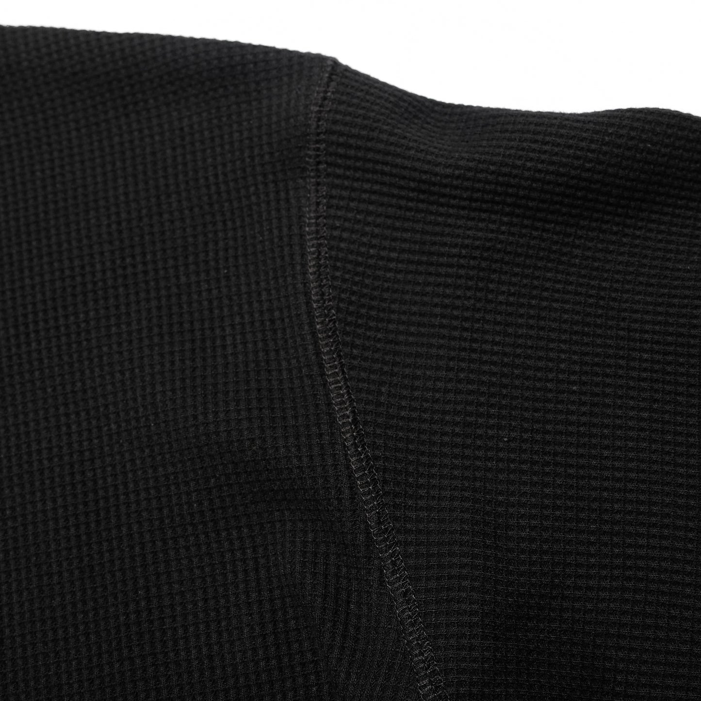 108WAREHOUSE - Waffle Knit Long Sleeve - Black