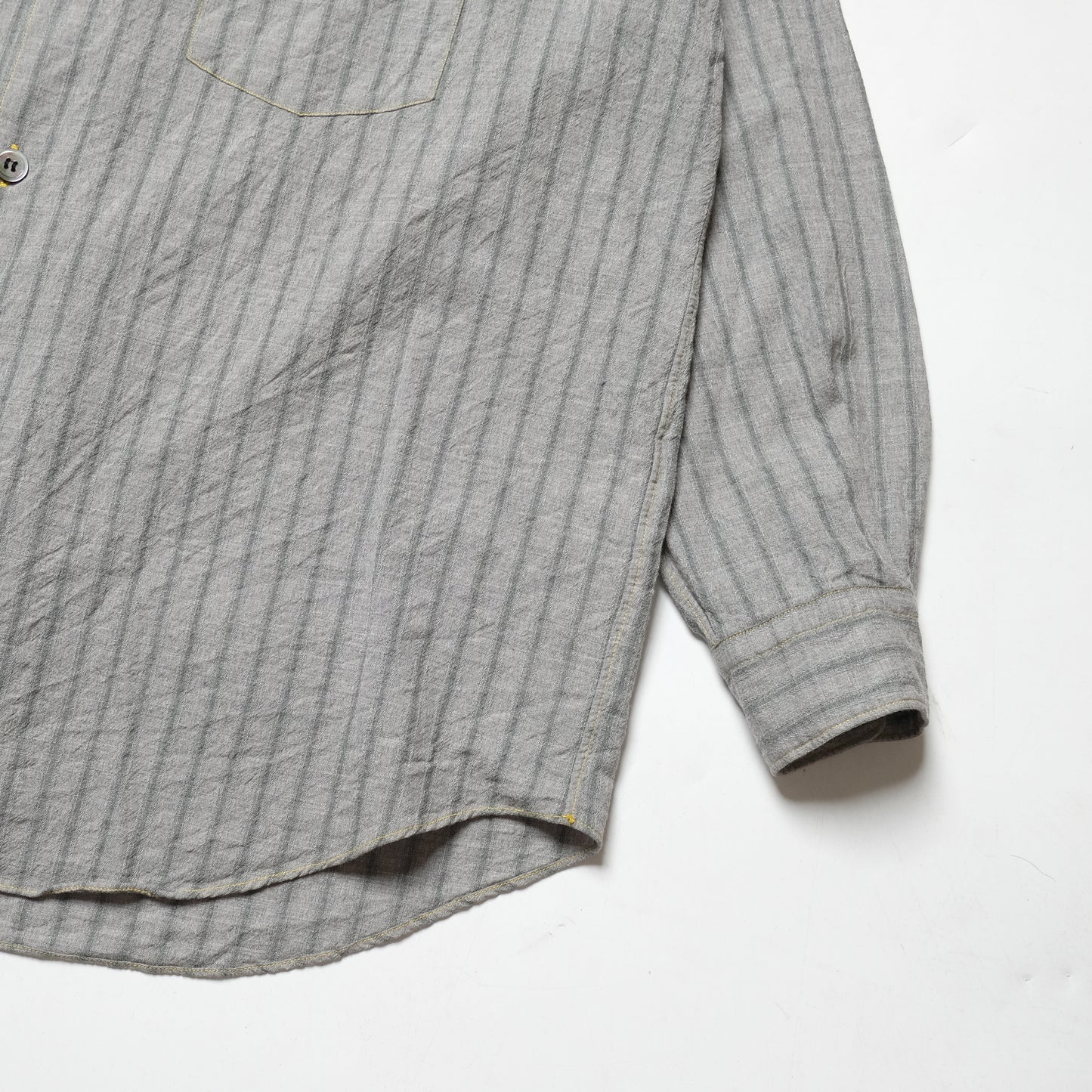 CDG Homme Grey Striped Long Sleeve Shirt - 90s