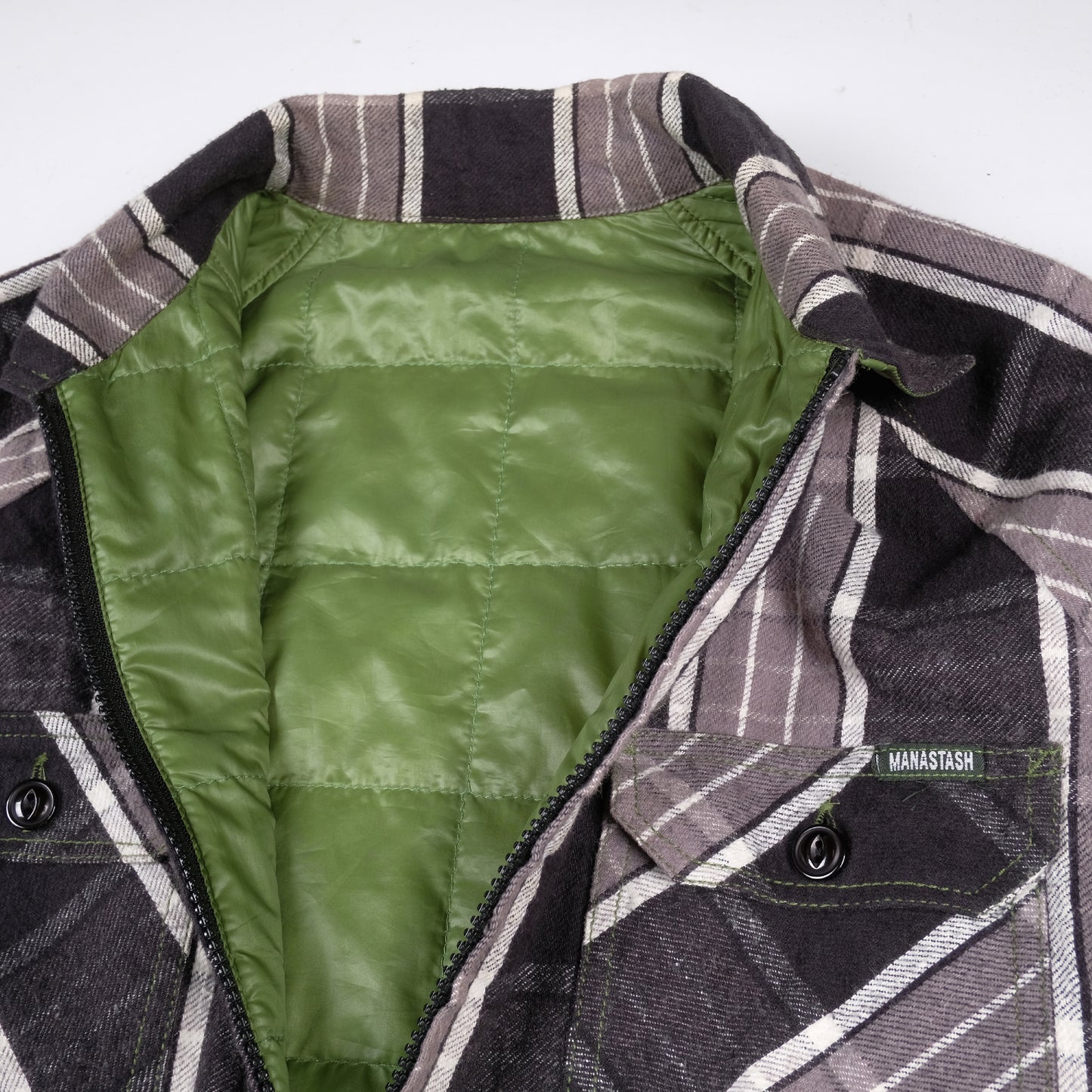 Manastash Reversible Flannel/ Nylon Jacket