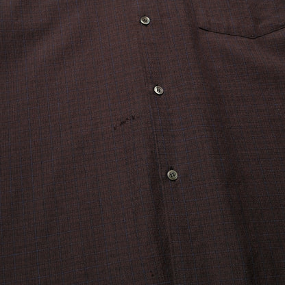 CDG Homme Brown Checkered Wool Shirt - 90s