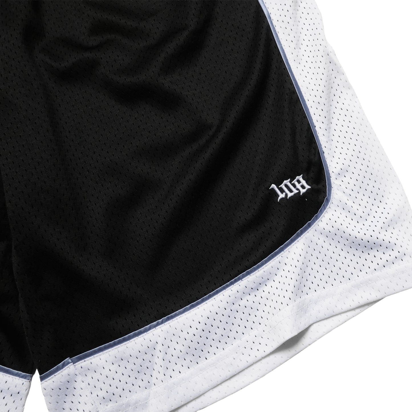 108WAREHOUSE - Two Panel Mesh Shorts - Black / White