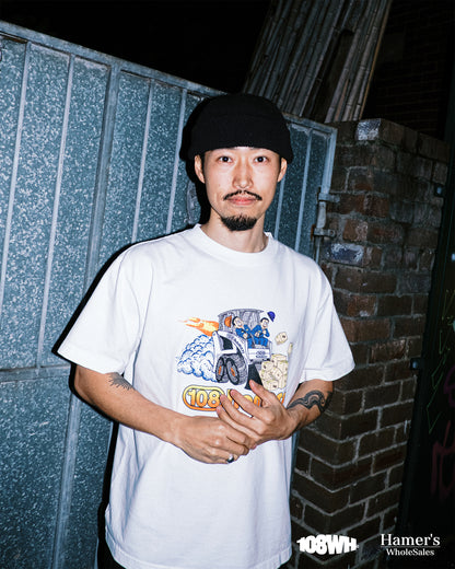 108WAREHOUSE x Hamers Wholesale Bobcat T-Shirt - White