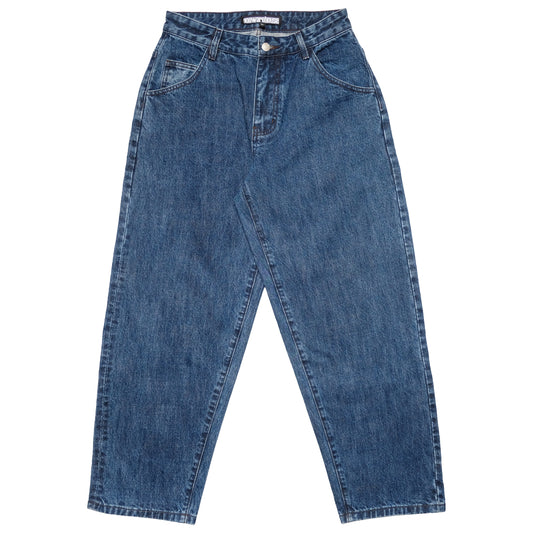 108WAREHOUSE - Baggy Selvedge Denim - Medium Wash Indigo