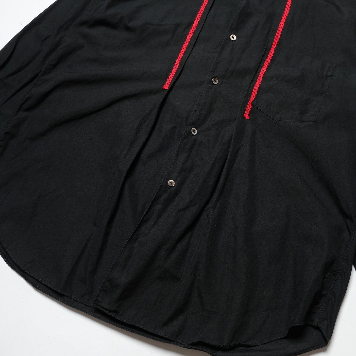 CDG Homme Red Embroidered Rope / Black Shirt - 90s