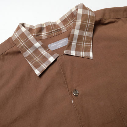 CDG Homme Brown Contrast Collar Shirt - 90s