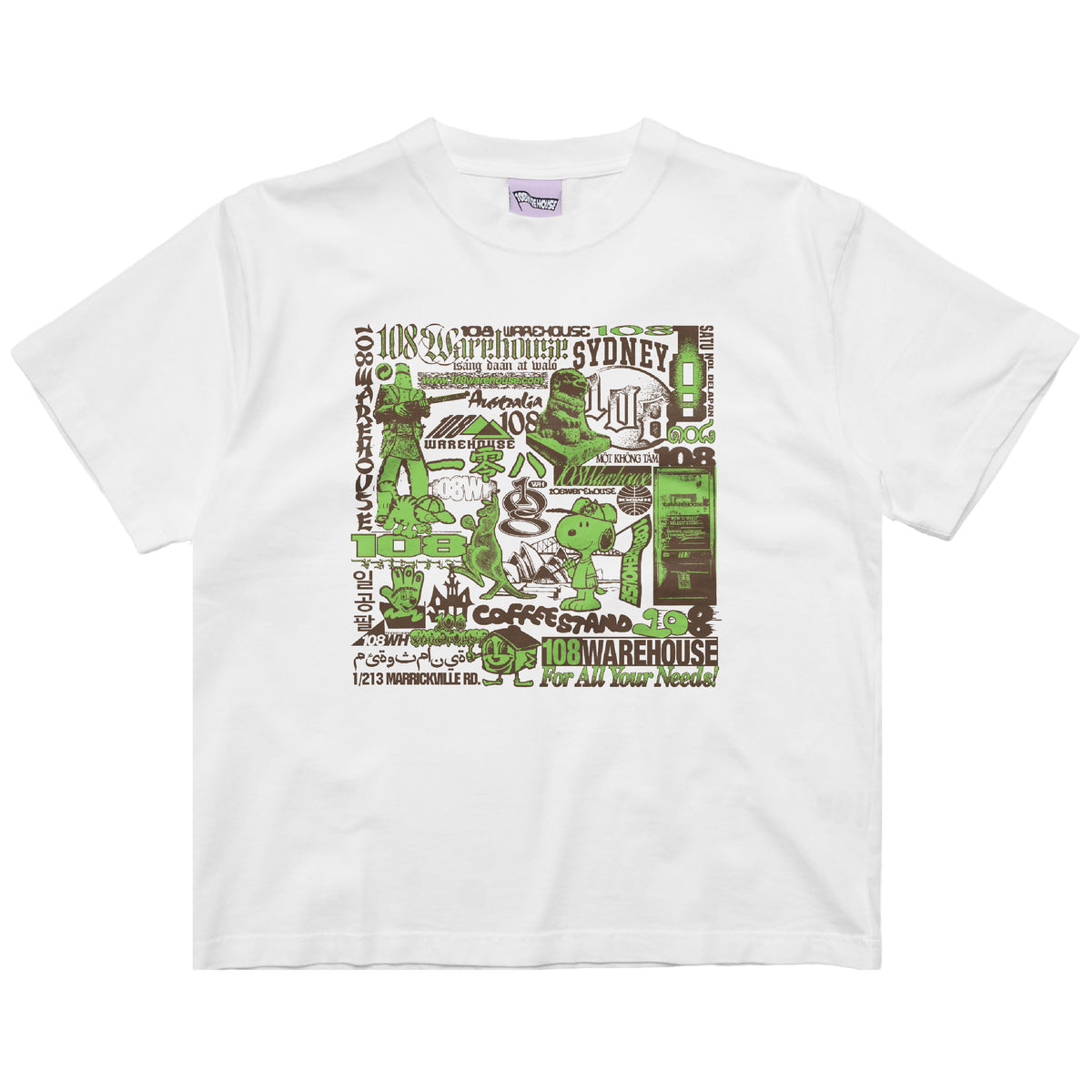 108WAREHOUSE Souvenir T-Shirt - White