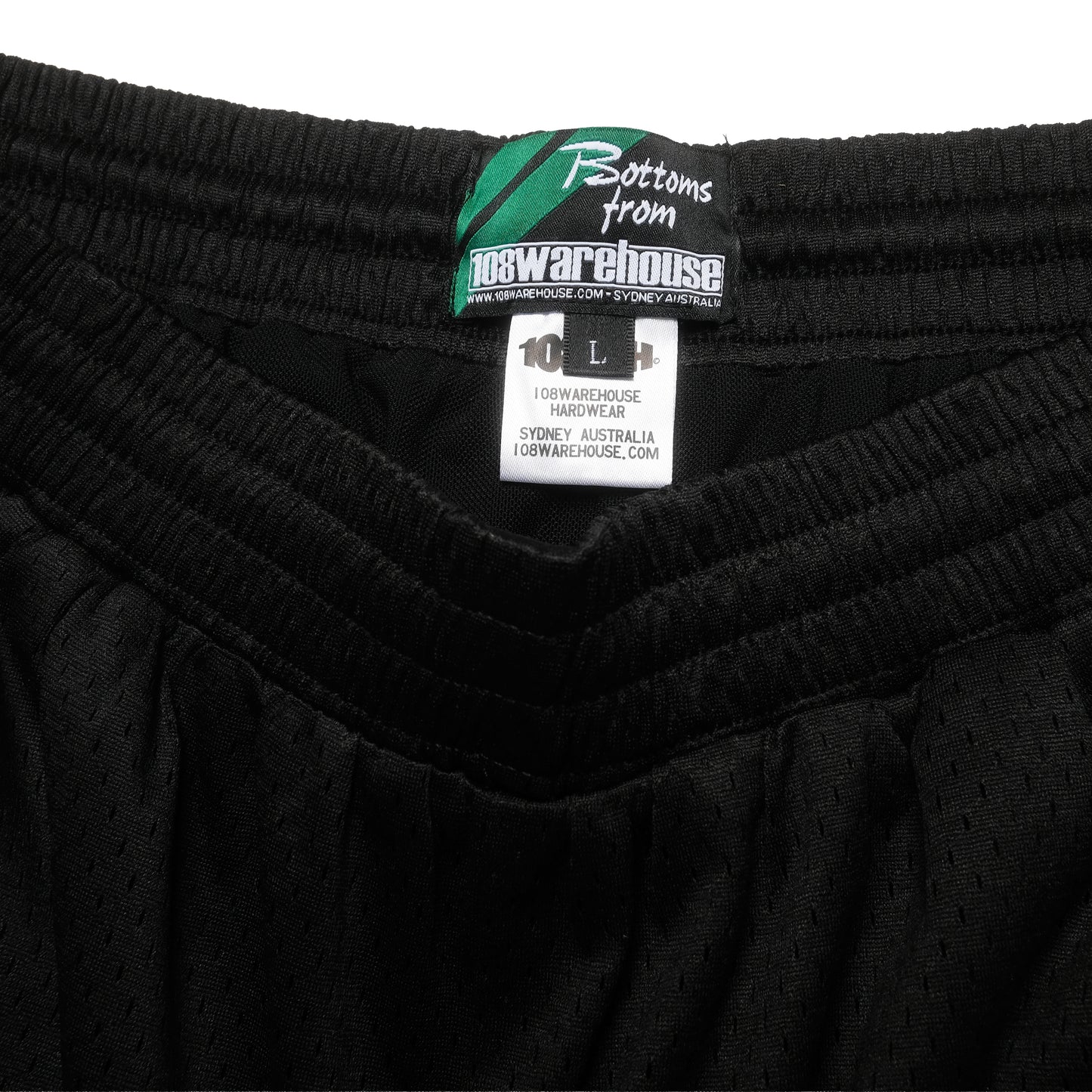 108WAREHOUSE - Two Panel Mesh Shorts - Black / White