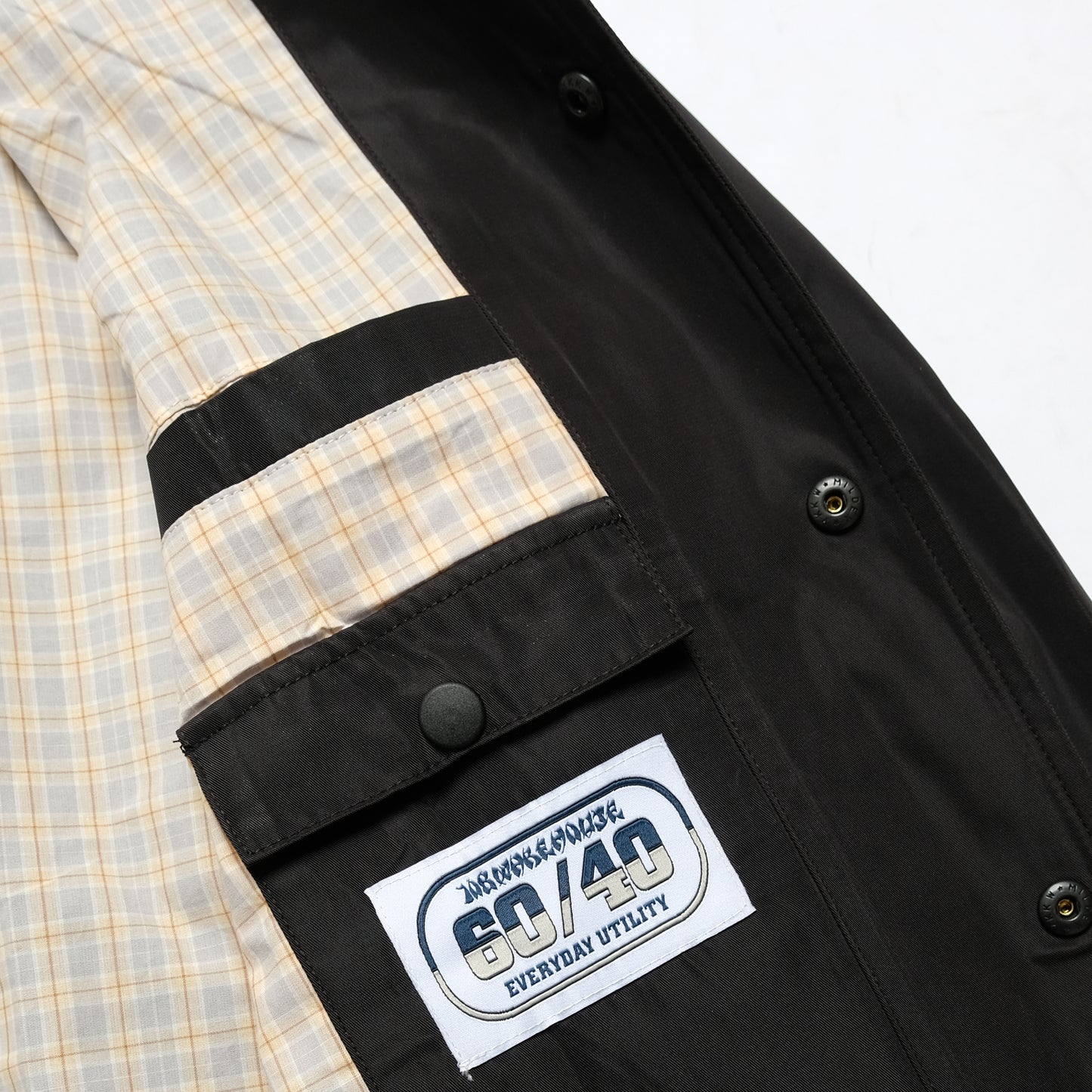 108WAREHOUSE - Coach Jacket - Black/Plaid