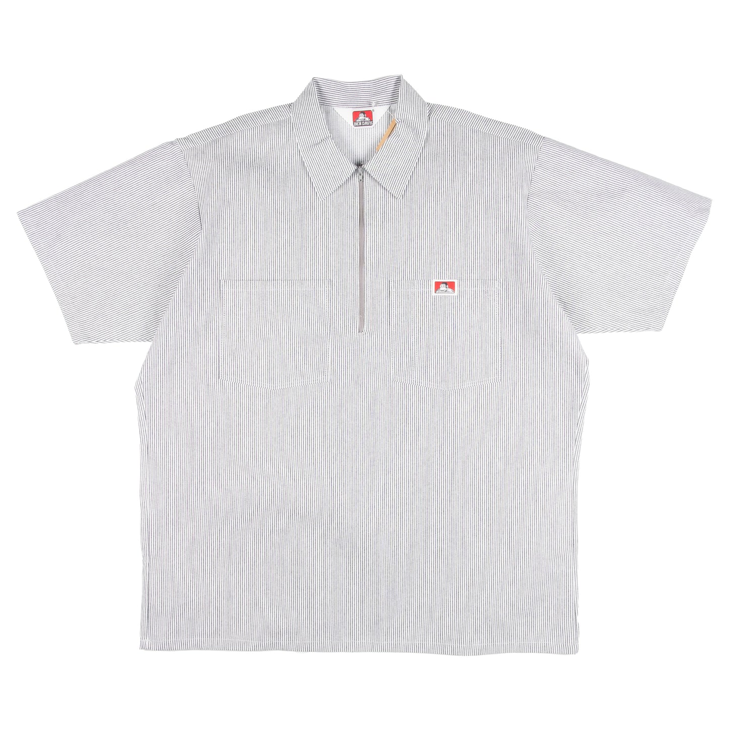 Ben Davis - Short Sleeve Half Zip Stripe (Hickory)