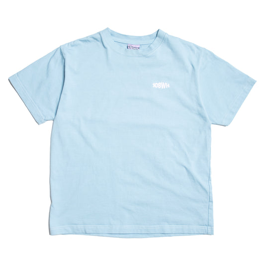 108WAREHOUSE - Contrast Stitch T-Shirt (Sky Blue)