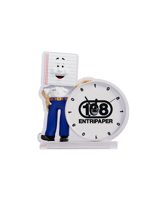 108WAREHOUSE x Entripaper - Mr Page Clock - White