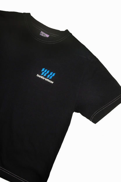 108WAREHOUSE - Contrast Stitch T-Shirt - Overdyed Black