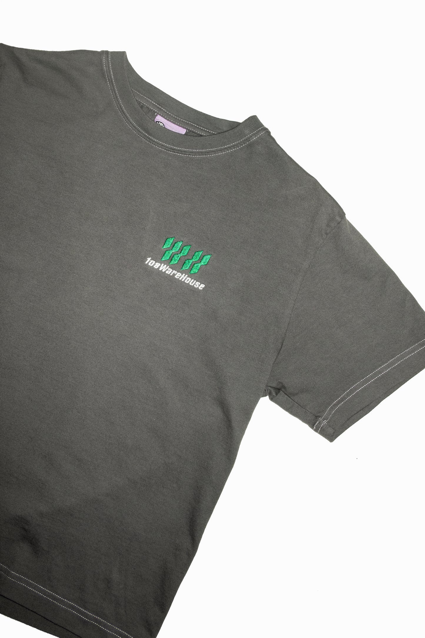 108WAREHOUSE - Contrast Stitch T-Shirt - Ash Grey